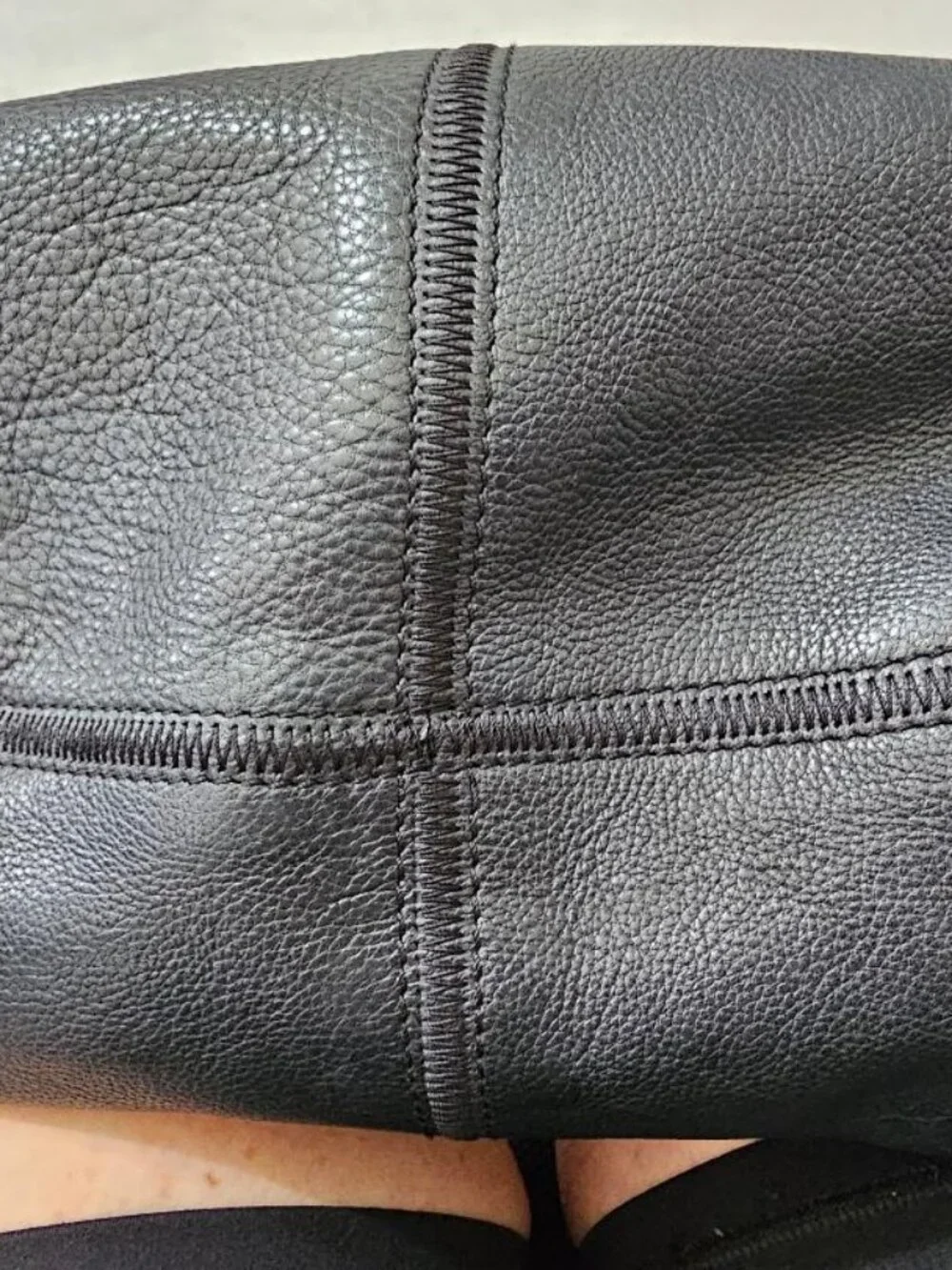Latico Leather Lyons Tote Bag black leather hidden cell pocket